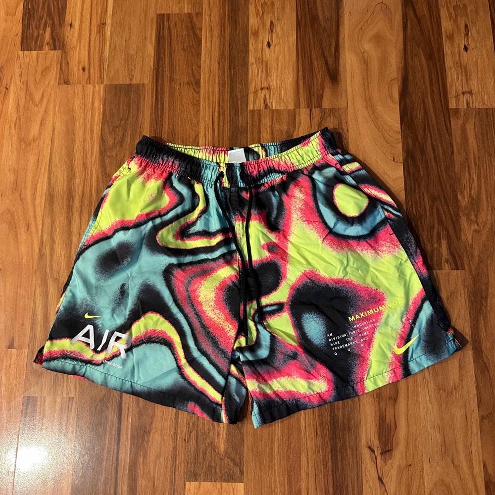 Nike NSW Air Maximum Vol Psychedelic Heat Map Shorts Mens Large L Neon Swim
